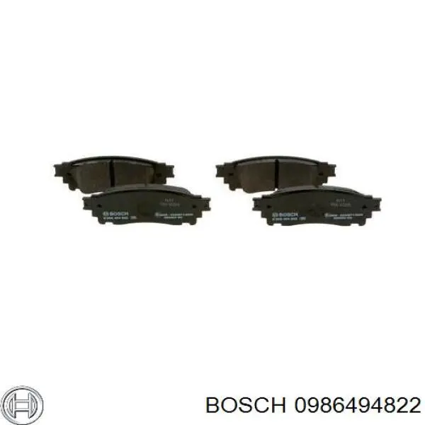 0986494822 Bosch sapatas do freio traseiras de disco