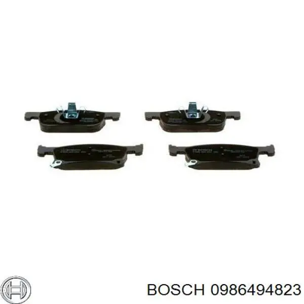 0986494823 Bosch sapatas do freio dianteiras de disco