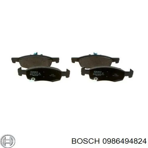 Передние тормозные колодки 0986494824 Bosch