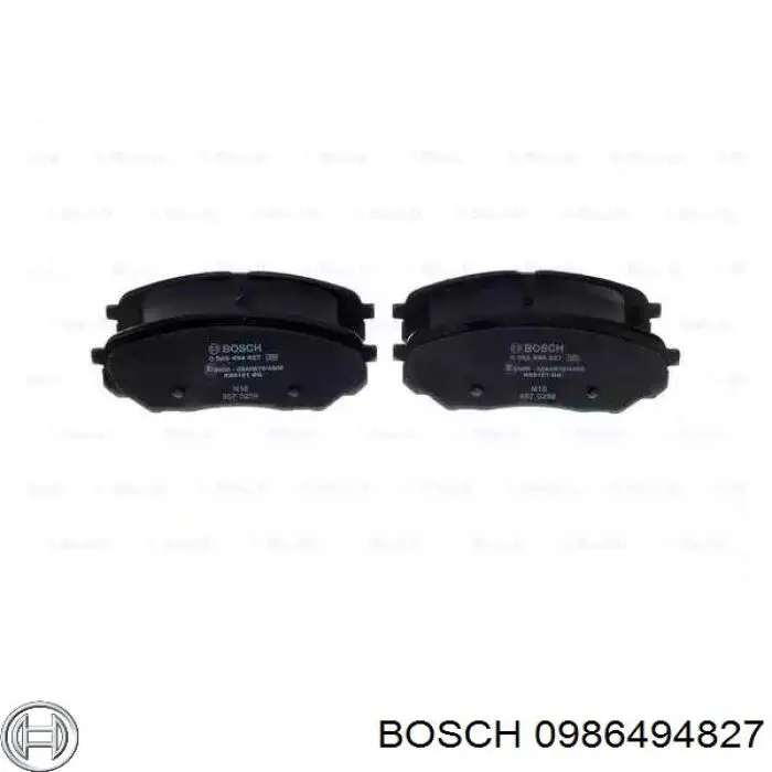 Передние тормозные колодки 0986494827 Bosch