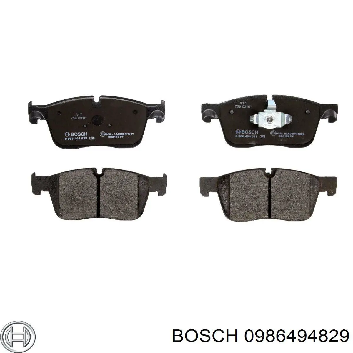 Передние тормозные колодки 0986494829 Bosch