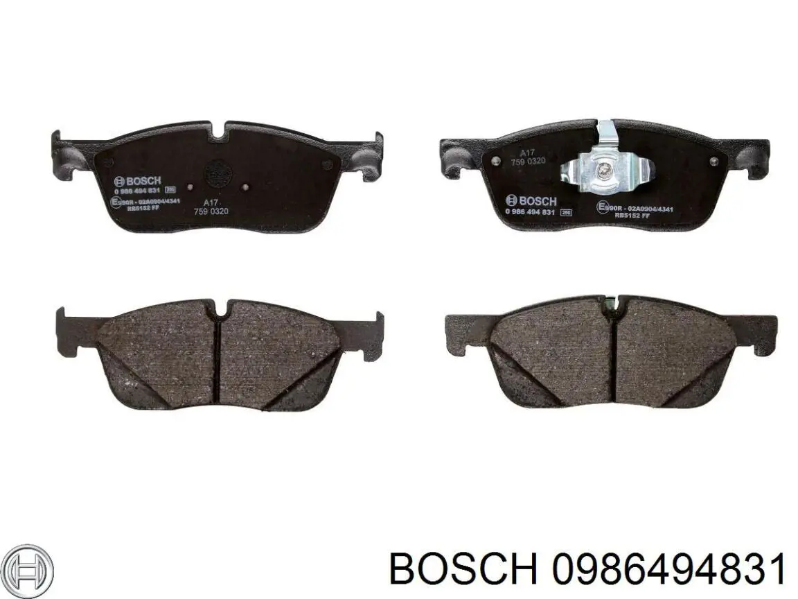 Передние тормозные колодки 0986494831 Bosch