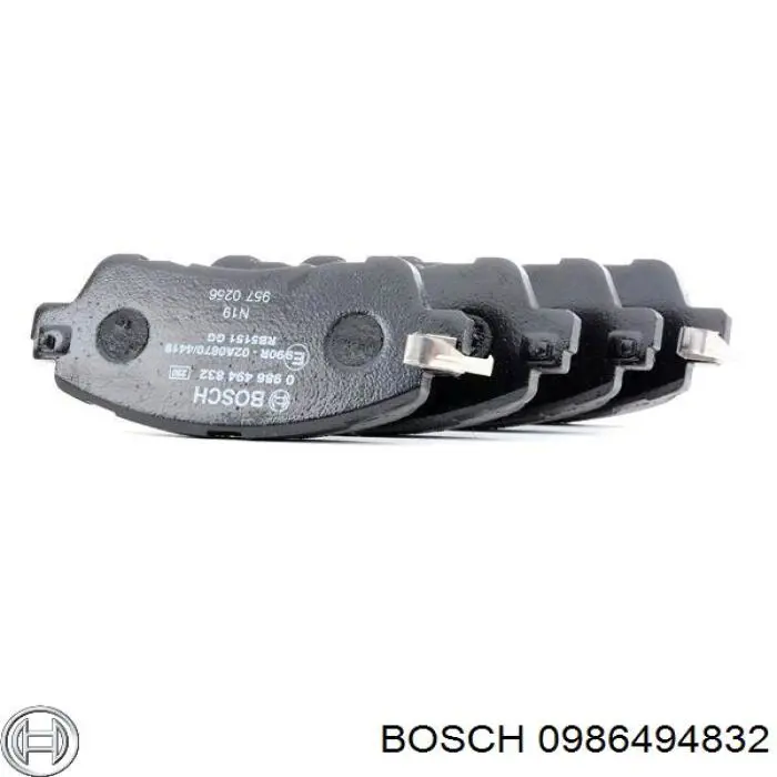 0986494832 Bosch sapatas do freio dianteiras de disco