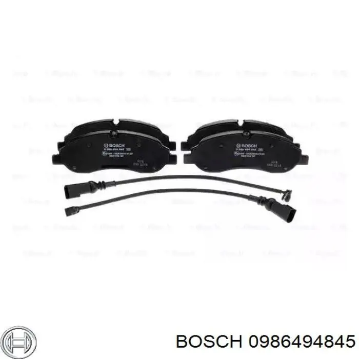 0986494845 Bosch sapatas do freio dianteiras de disco