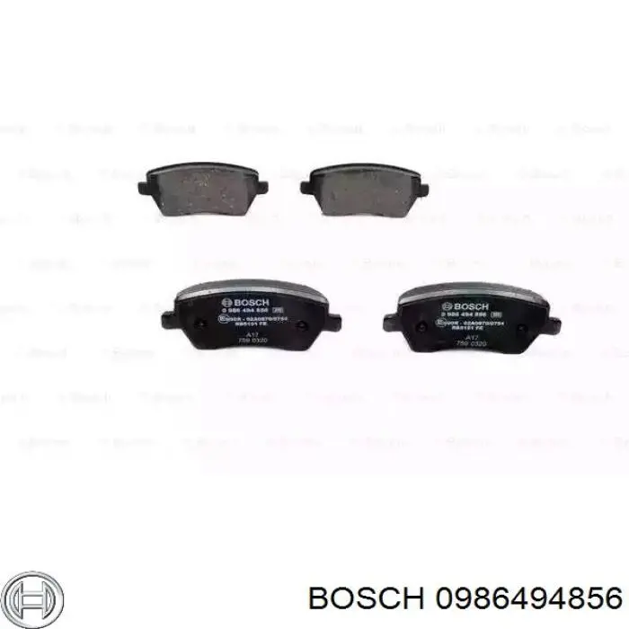 0986494856 Bosch передние тормозные колодки
