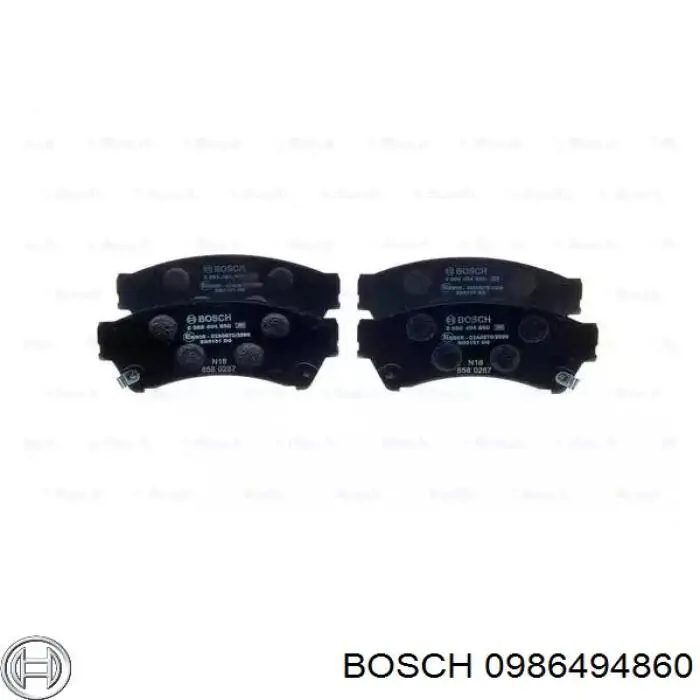 0986494860 Bosch колодки тормозные передние дисковые