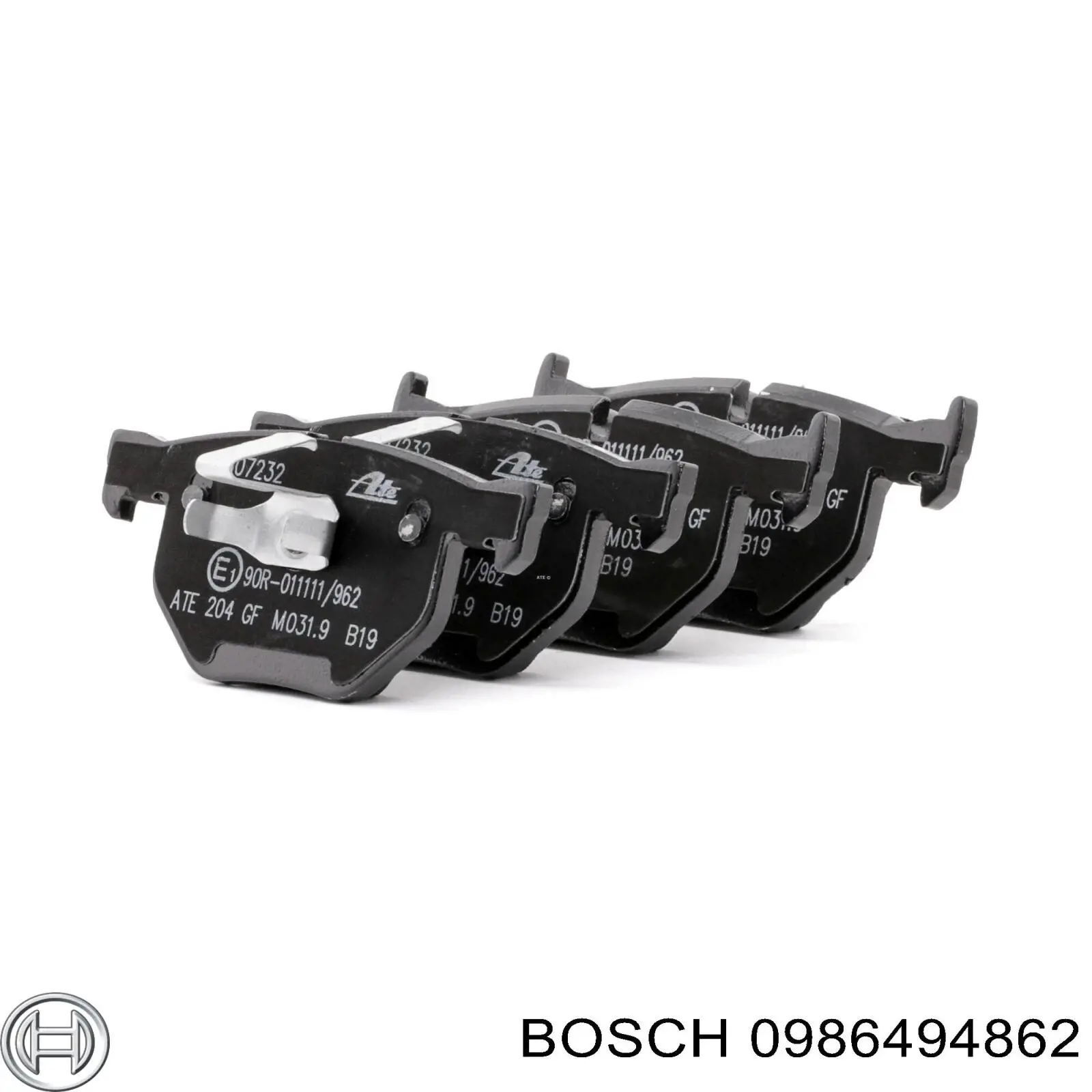 Задние тормозные колодки 0986494862 Bosch