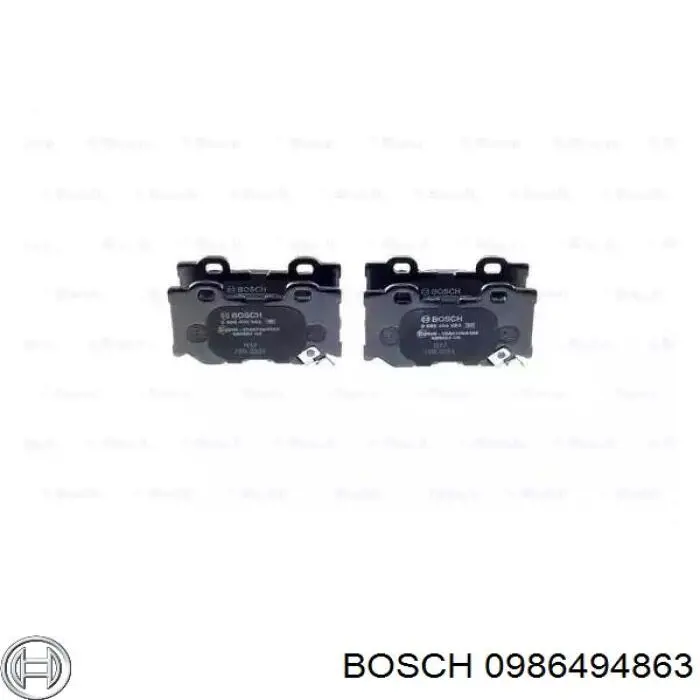 Задние тормозные колодки 0986494863 Bosch