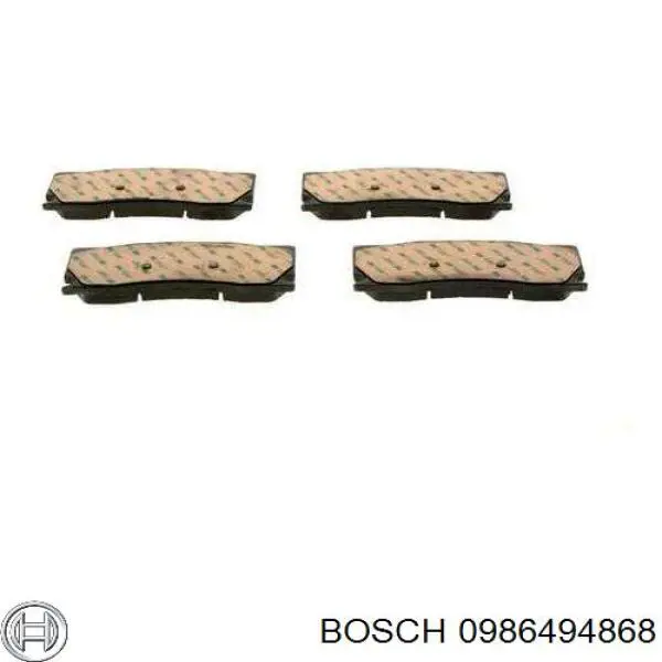 Передние тормозные колодки 0986494868 Bosch