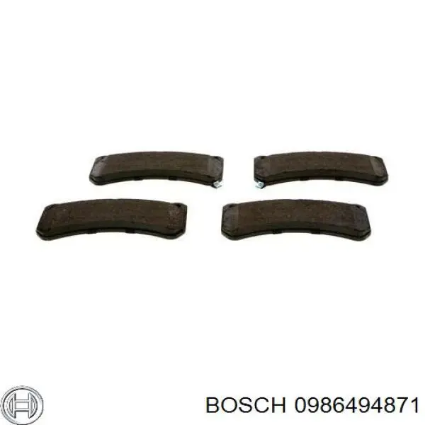 Передние тормозные колодки 0986494871 Bosch