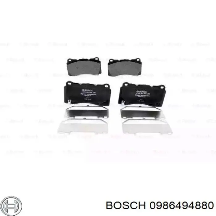 0986494880 Bosch sapatas do freio dianteiras de disco