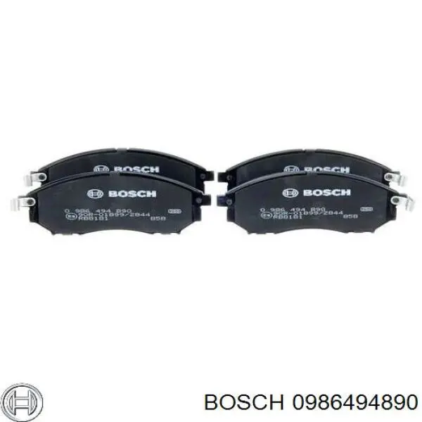 Передние тормозные колодки 0986494890 Bosch