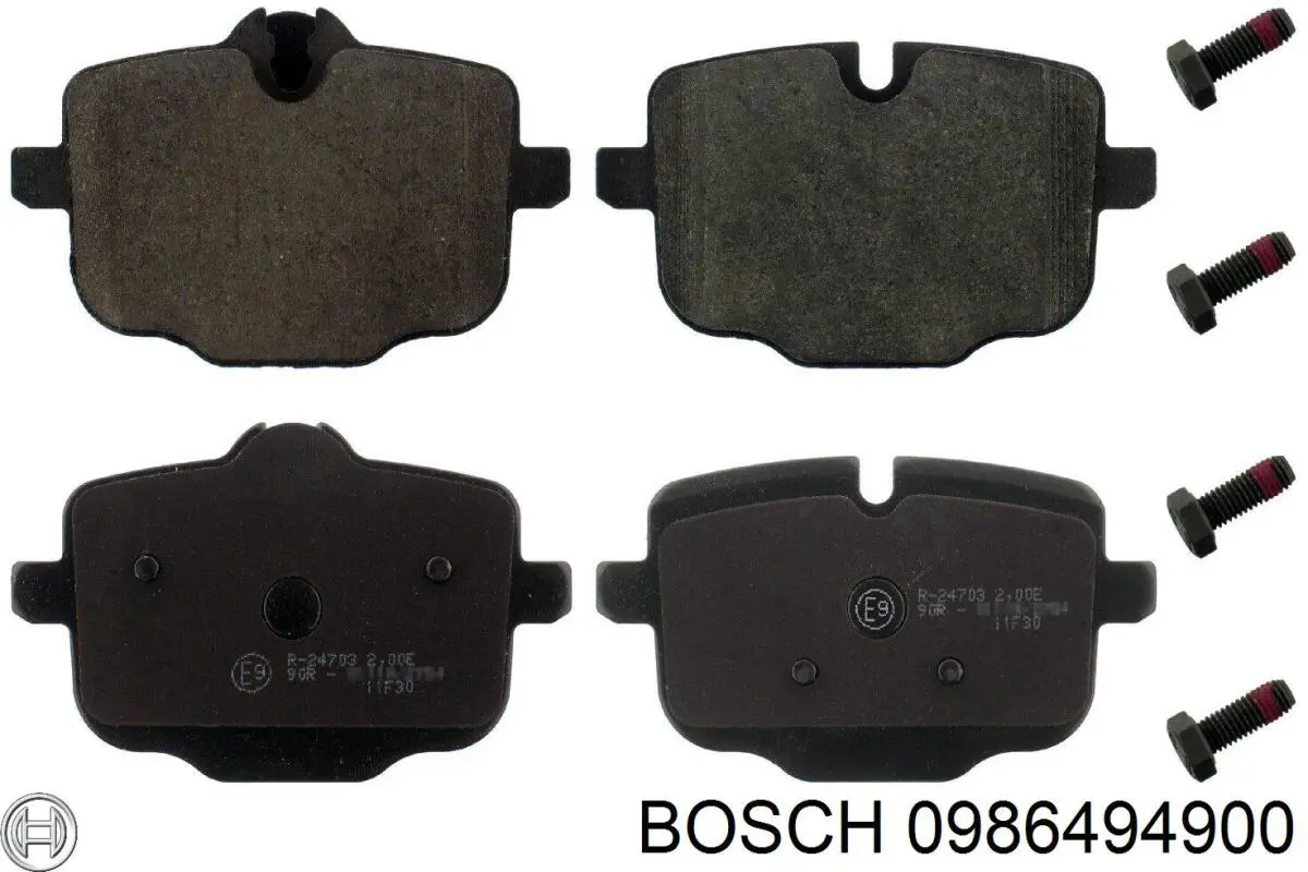 Задние тормозные колодки 0986494900 Bosch