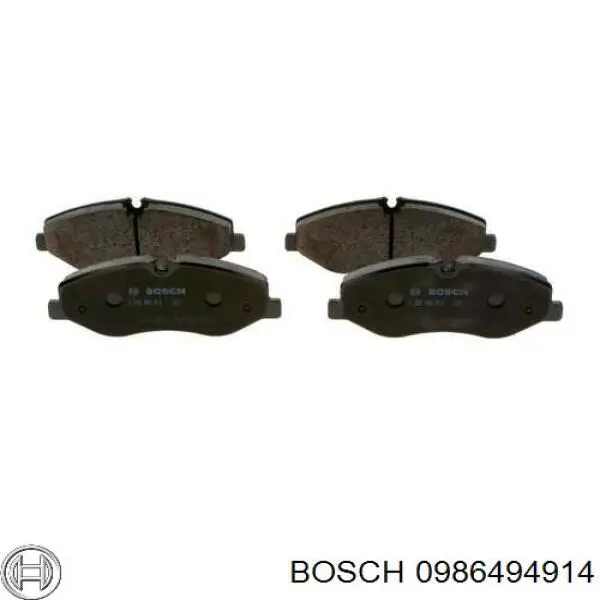 Передние тормозные колодки 0986494914 Bosch