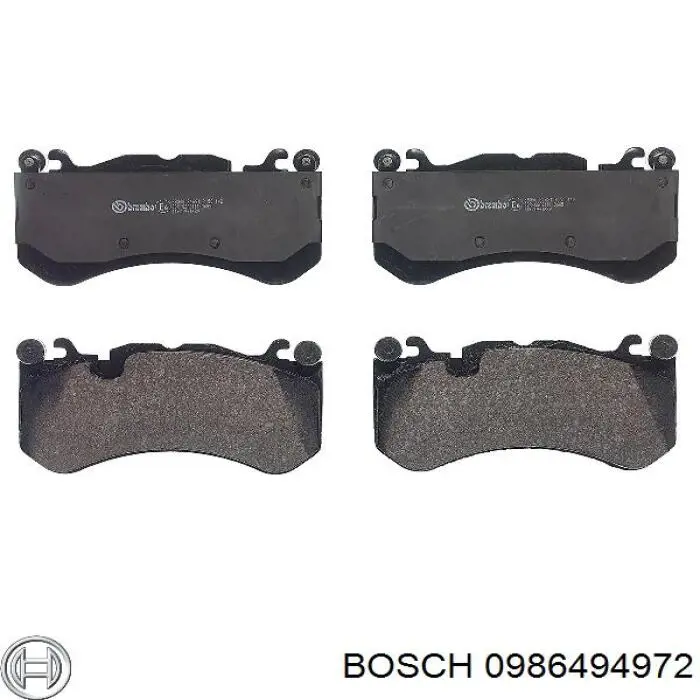 Купить 0986494972 Bosch Колодки тормозные