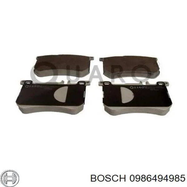 Передние тормозные колодки 0986494985 Bosch