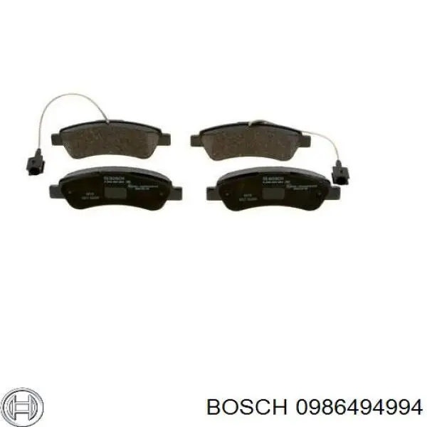 0986494994 Bosch sapatas do freio traseiras de disco