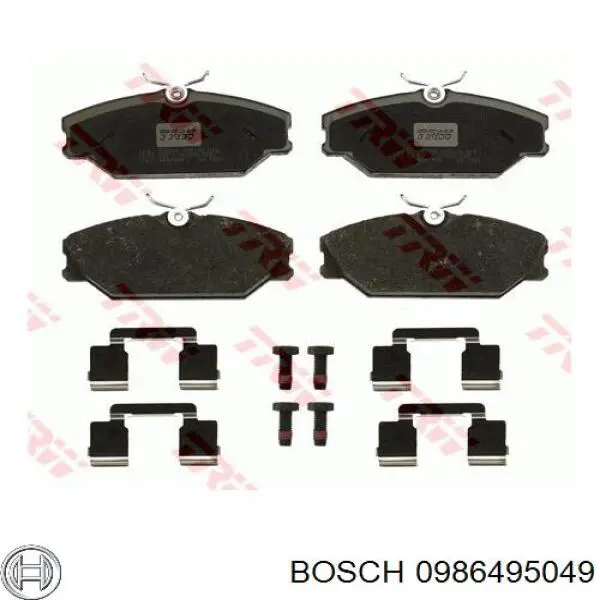 0986495049 Bosch колодки тормозные передние дисковые