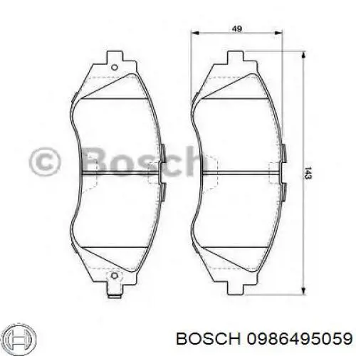 Колодки Bosch 0986495059 цена, от 10.35 USD
