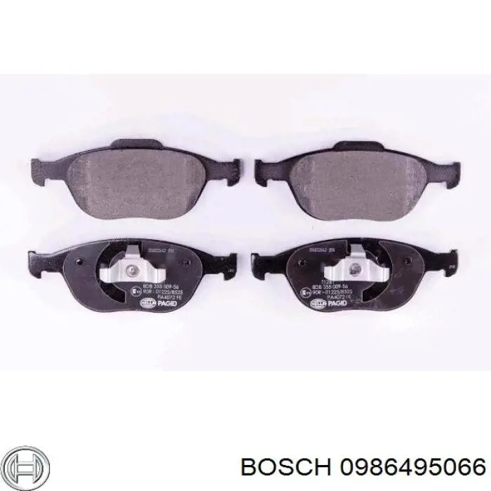 0 986 495 066 Bosch колодки тормозные передние дисковые