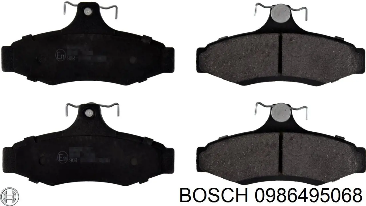 0986495068 Bosch колодки тормозные задние дисковые