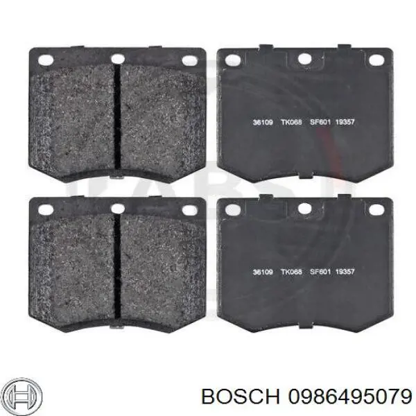 Передние тормозные колодки 0986495079 Bosch