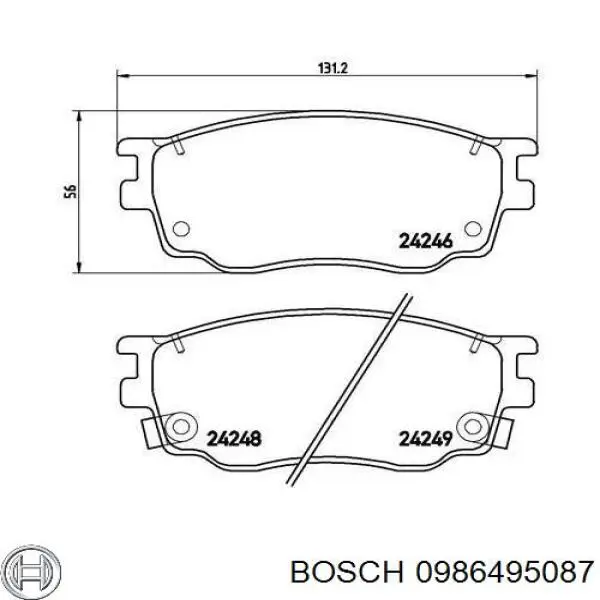 0986495087 Bosch Колодки передние