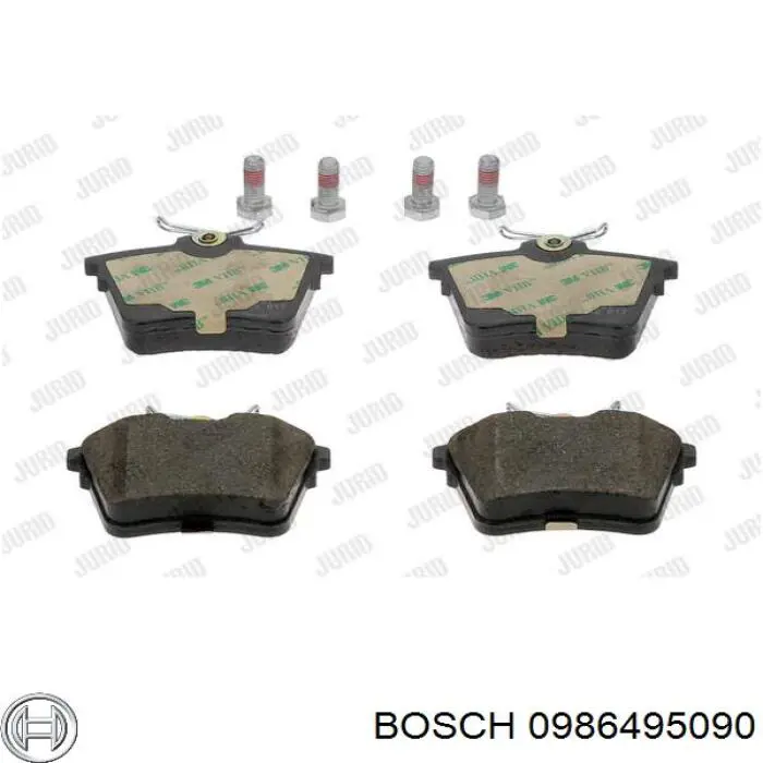 Задние тормозные колодки 0986495090 Bosch