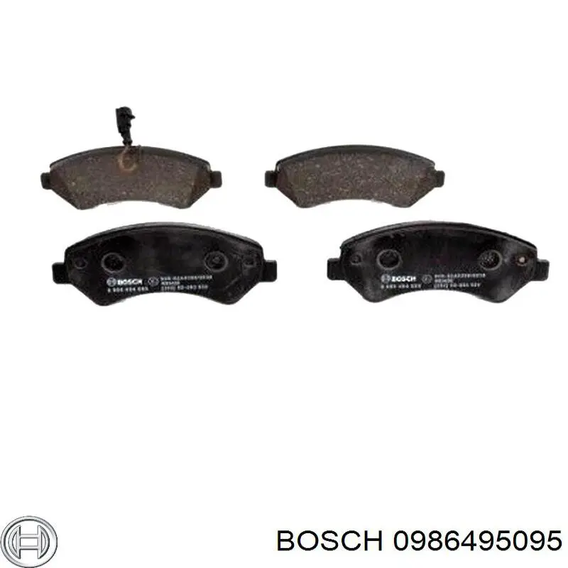 0 986 495 095 Bosch колодки тормозные передние дисковые