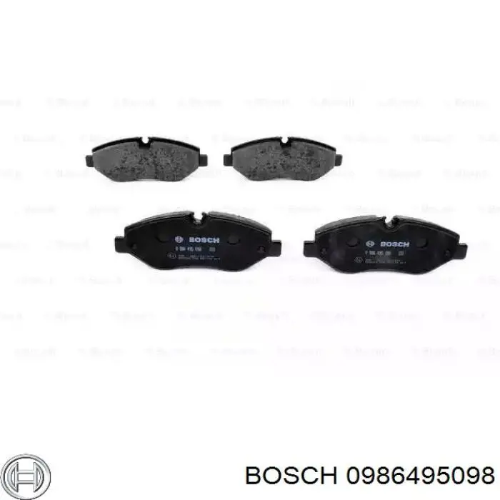 0986495098 Bosch колодки тормозные передние дисковые