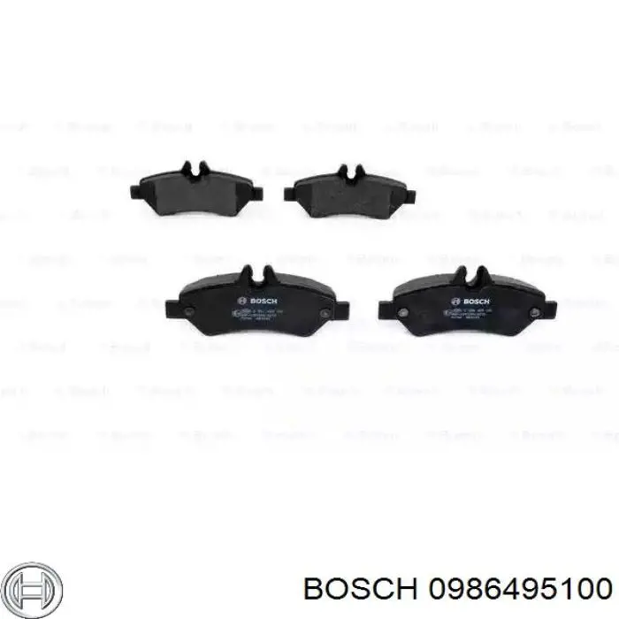 0986495100 Bosch колодки тормозные задние дисковые