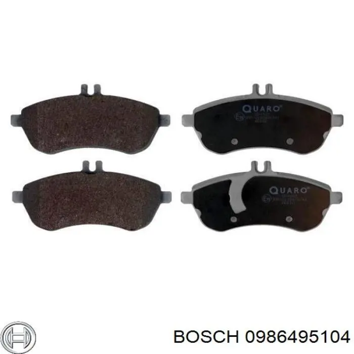 0 986 495 104 Bosch колодки тормозные передние дисковые