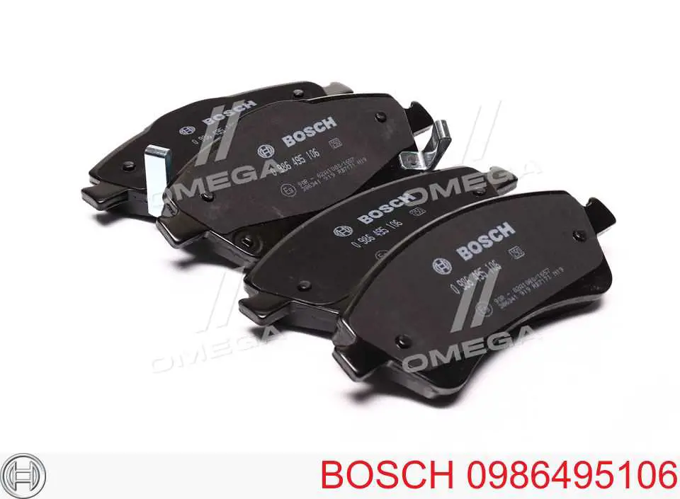 0 986 495 106 Bosch колодки тормозные передние дисковые