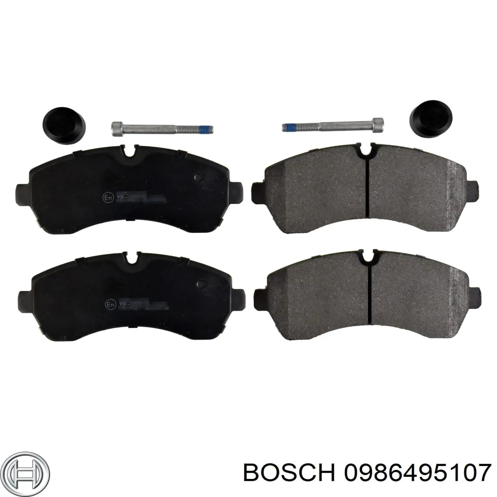 0986495107 Bosch колодки тормозные передние дисковые