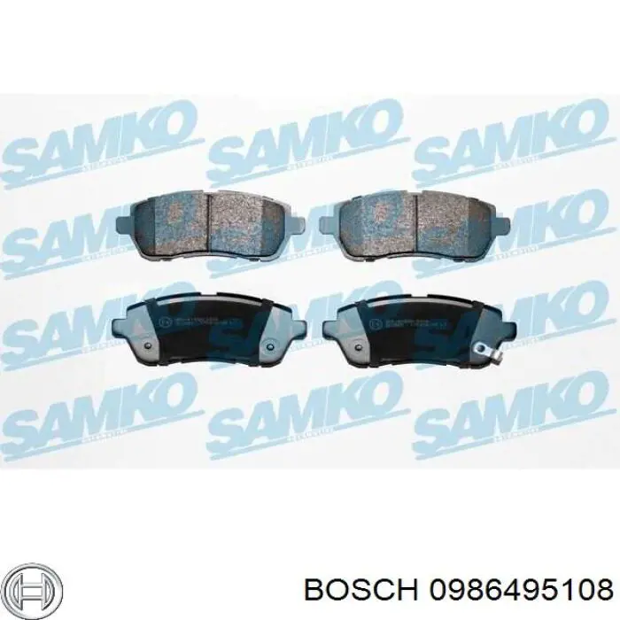 Тормозные колодки Bosch 0986495108