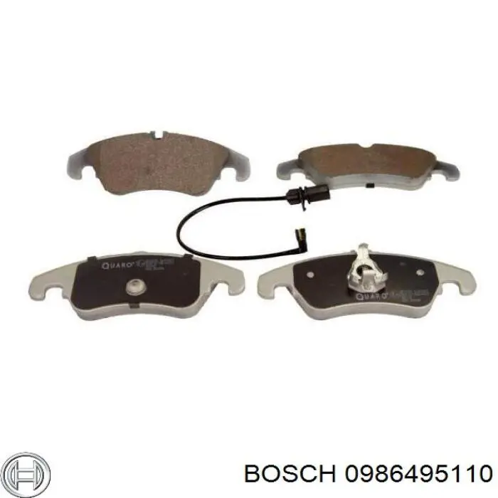 0 986 495 110 Bosch колодки тормозные передние дисковые