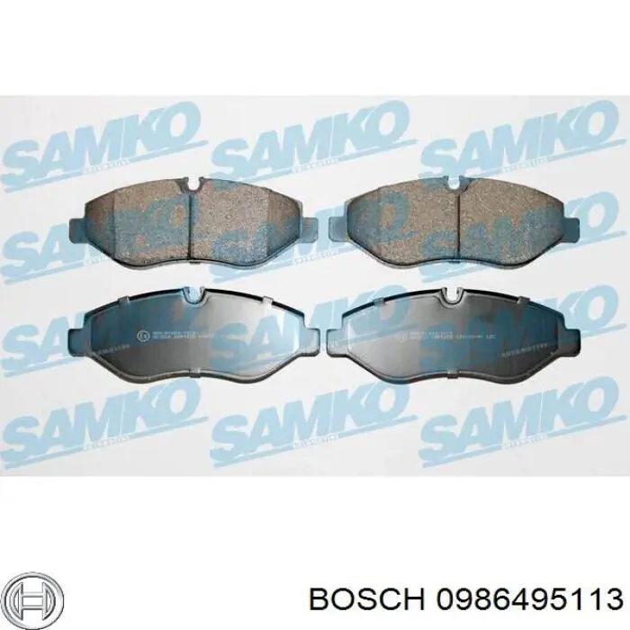 0986495113 Bosch передние тормозные колодки