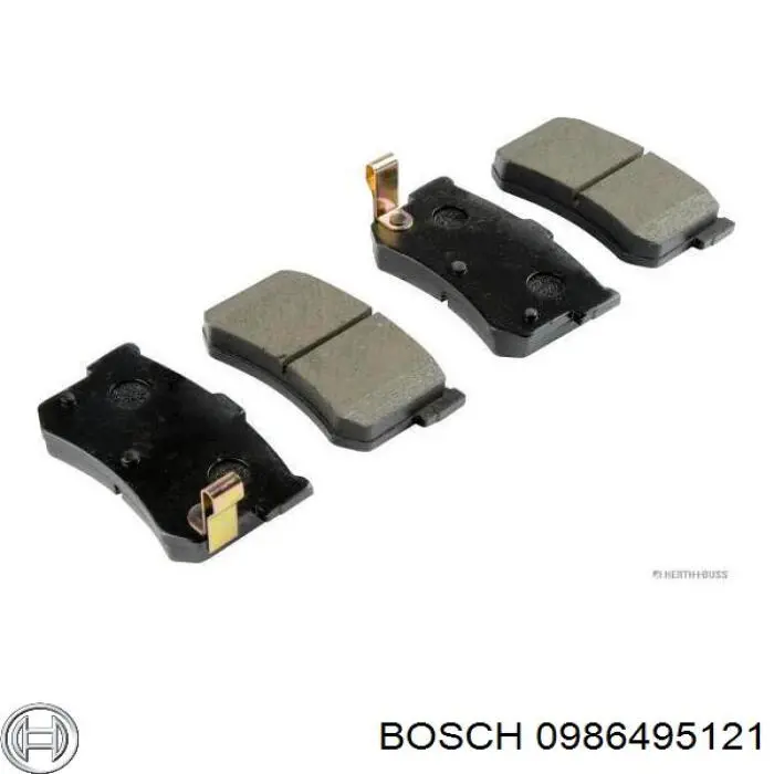 0986495121 Bosch колодки тормозные задние дисковые