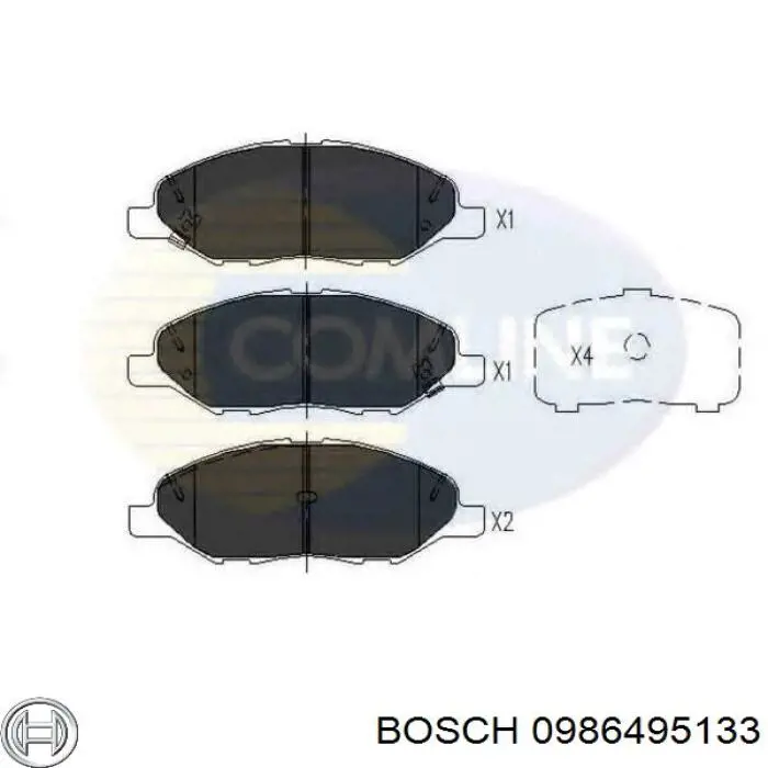0986495133 Bosch Колодки передние