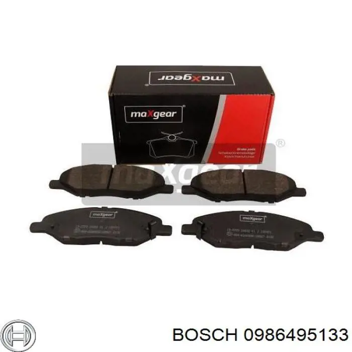 Передние тормозные колодки 0986495133 Bosch