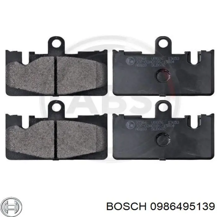 Задние тормозные колодки 0986495139 Bosch