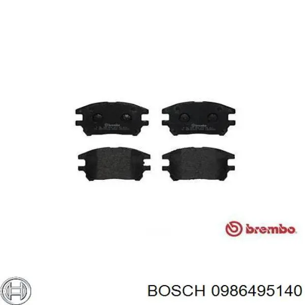 0986495140 Bosch колодки тормозные передние дисковые