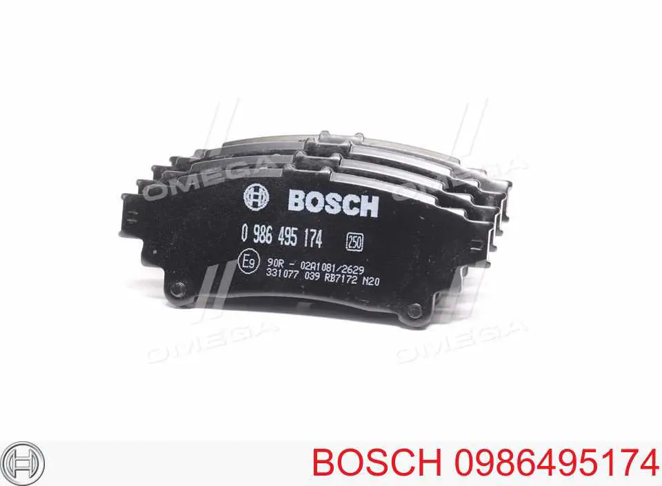 Задние тормозные колодки 0986495174 Bosch