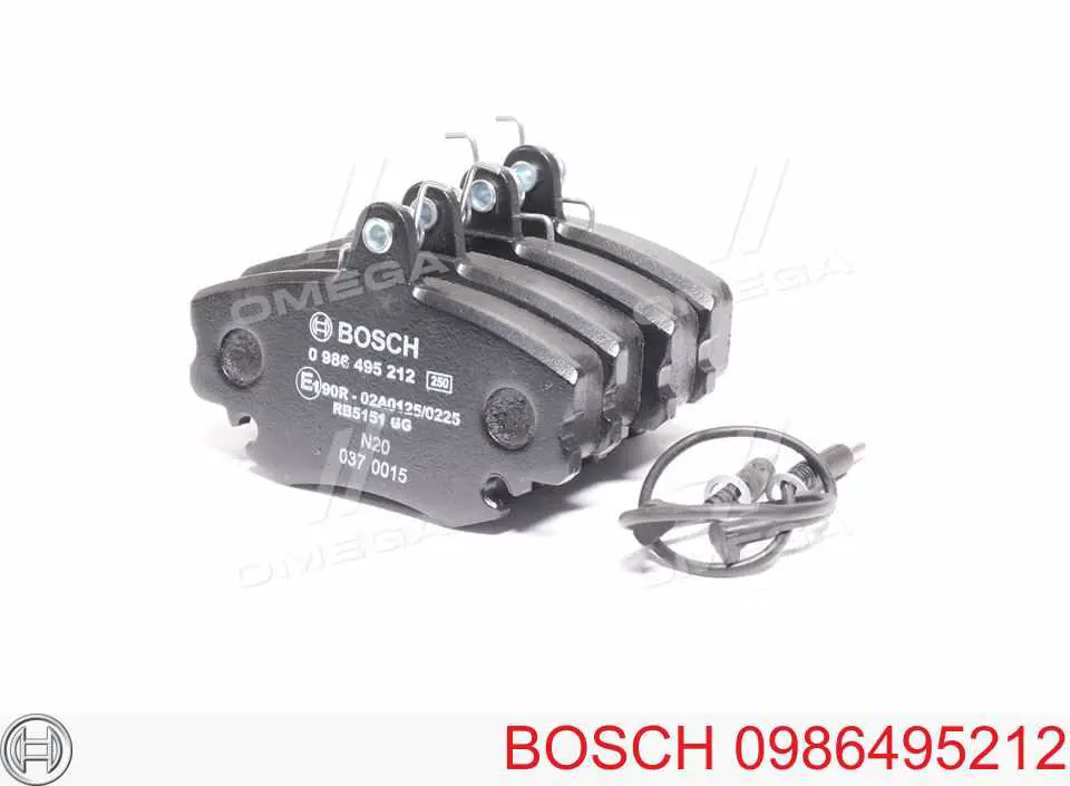 0986495212 Bosch sapatas do freio dianteiras de disco