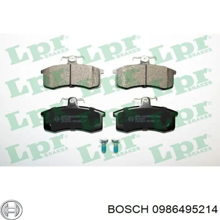 0986495214 Bosch колодки тормозные передние дисковые