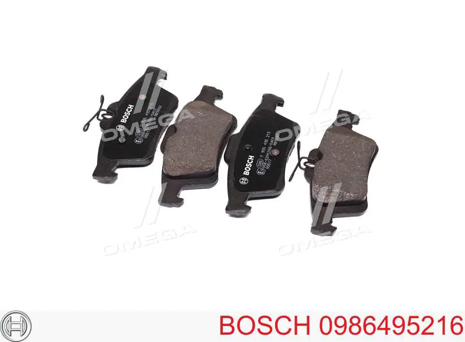 0986495216 Bosch колодки тормозные задние дисковые
