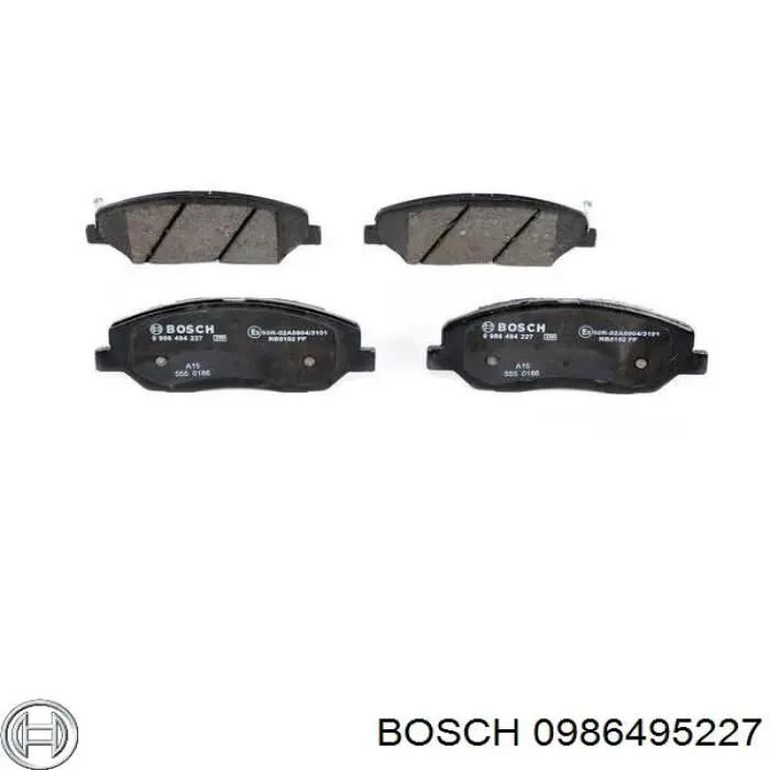 0986495227 Bosch колодки тормозные задние дисковые