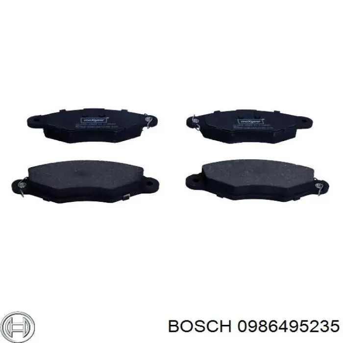 Передние тормозные колодки 0986495235 Bosch