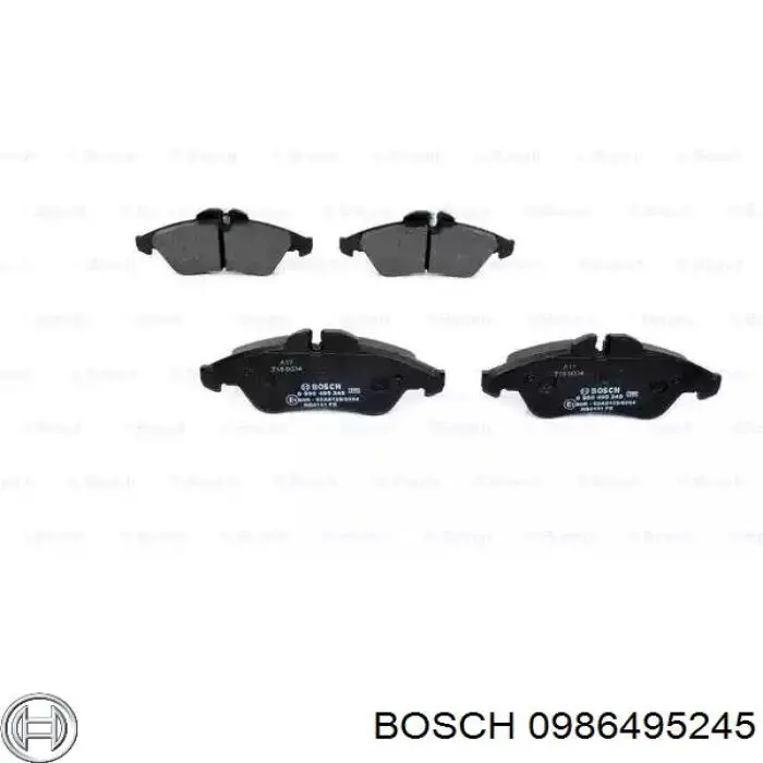 0 986 495 245 Bosch sapatas do freio dianteiras de disco