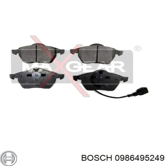 Передние тормозные колодки 0986495249 Bosch